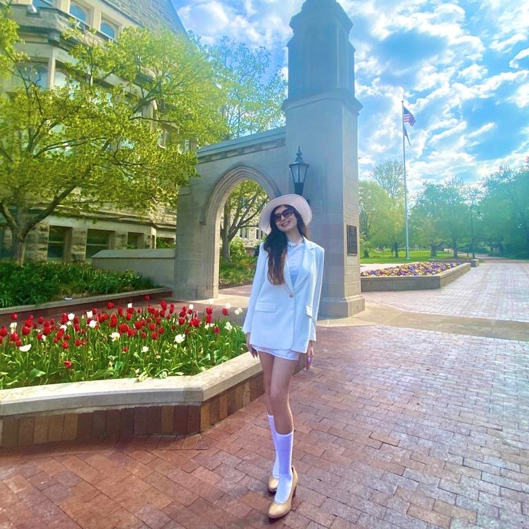 Catherine (Snnow) Rasbach at Indiana University campus